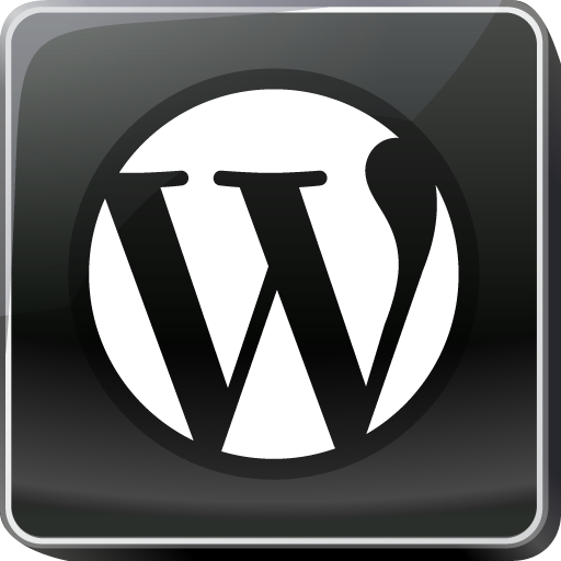Black WordPress Icon 512x512 png